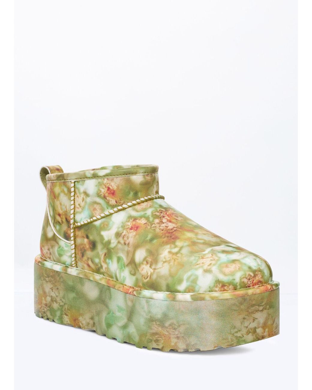 Collina Strada Green Mini Platform Boots