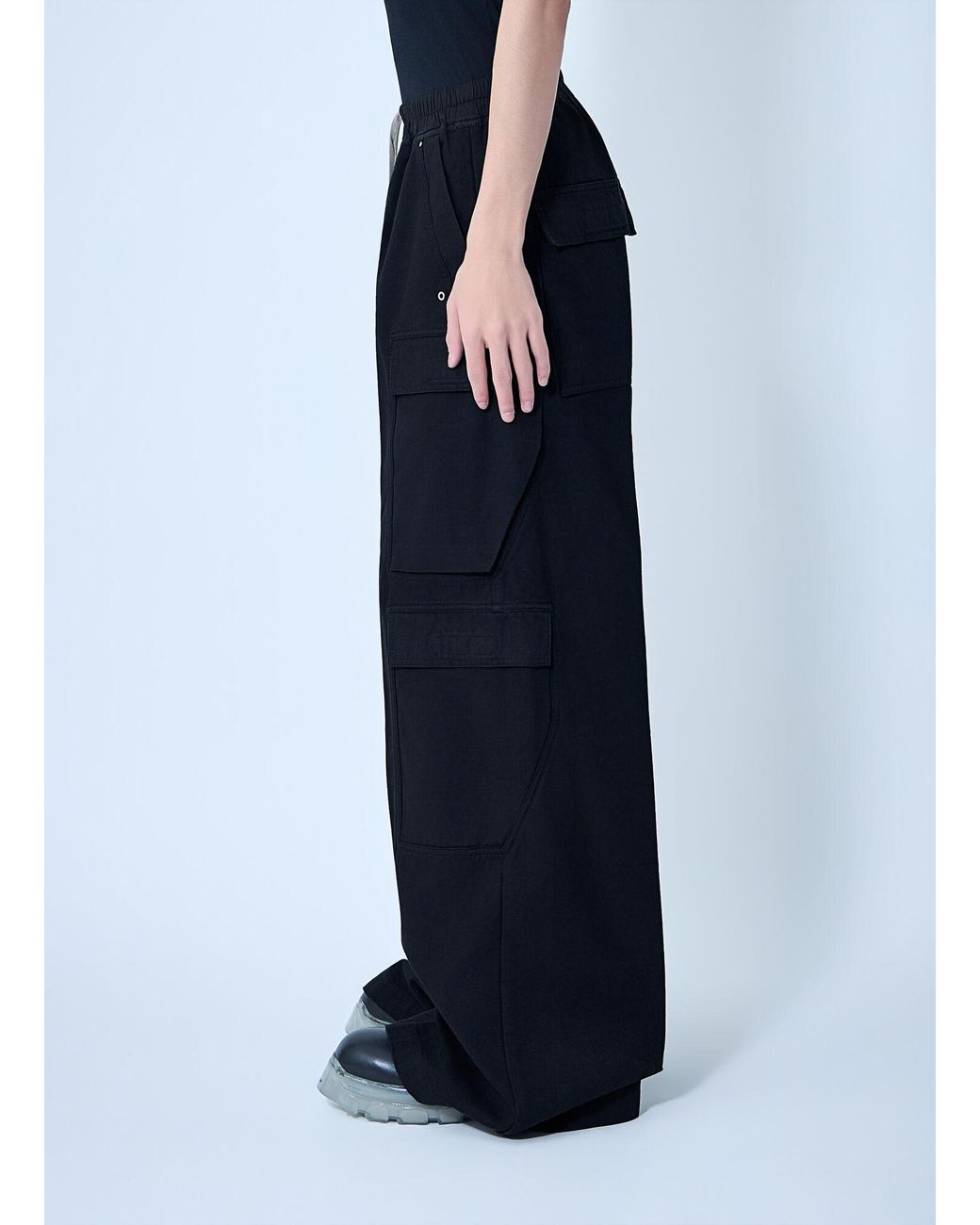 Rick Owens Blue Drkshdw Double Cargo Jumbo Belas Pants for men