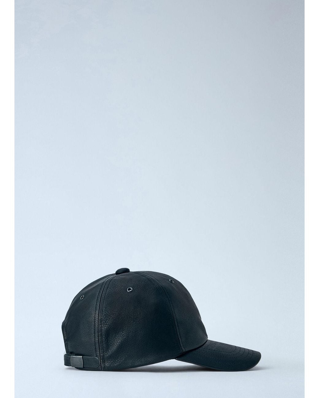 Yohji Yamamoto Blue Leather Baseball Cap for men
