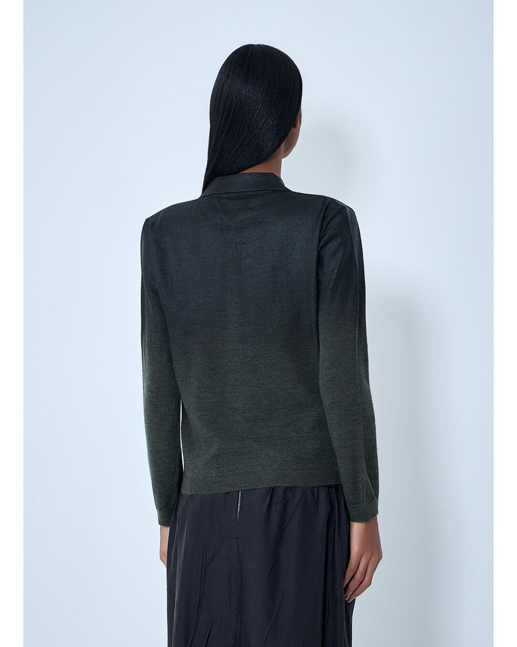 Maison Margiela Blue Button-Up Knit Cardigan
