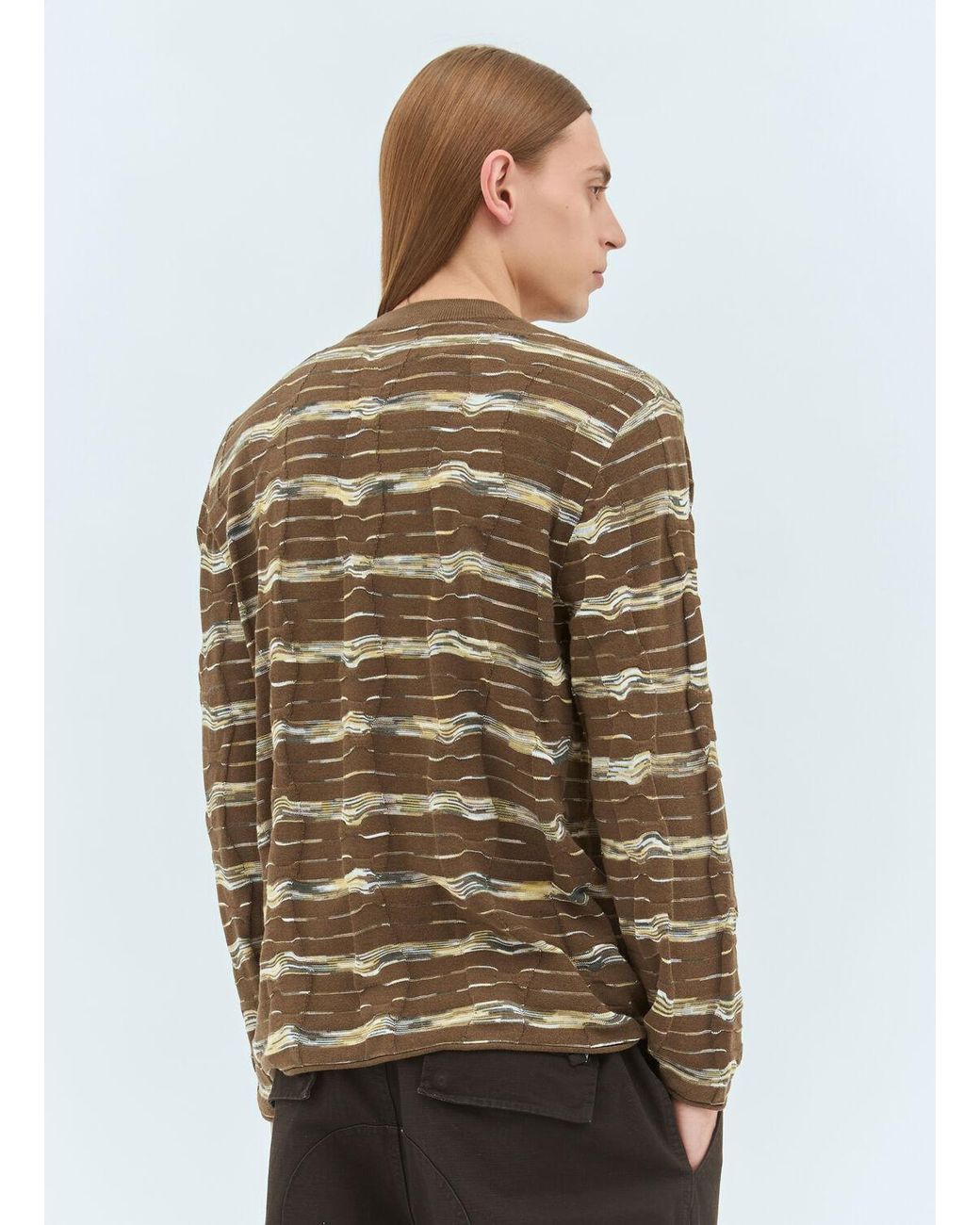 Brain Dead Brown Space-Dye Sweater for men
