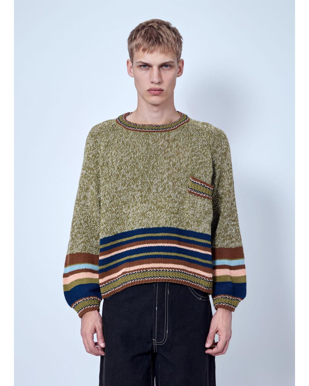 STORY mfg. Green Mountain Fern Bulb Knit Jumper for men