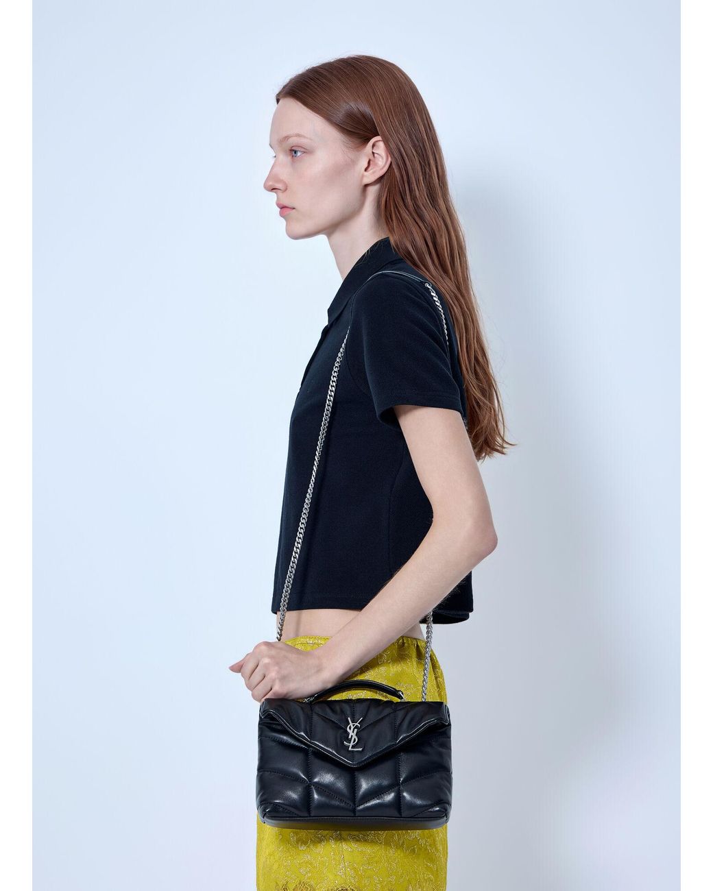 Saint Laurent Blue Toy Puffer Shoulder Bag