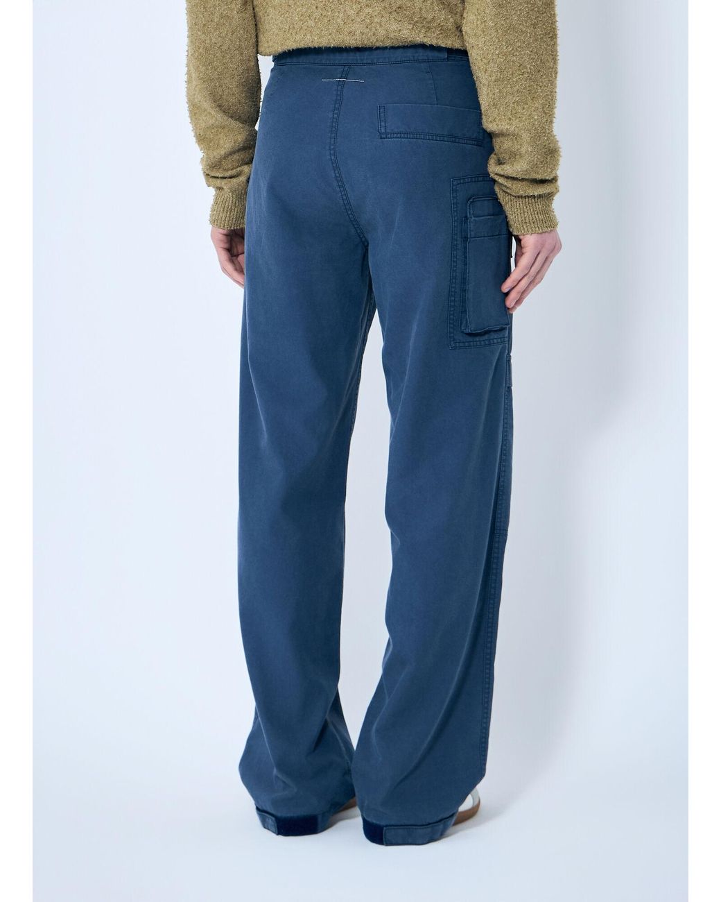 MM6 by Maison Margiela Blue Lightweight Cargo Pants for men