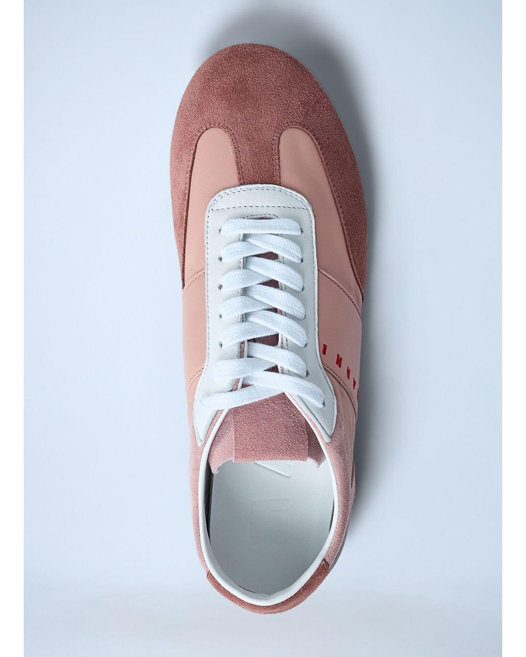Marni White Softy Soccer Leather Sneakers
