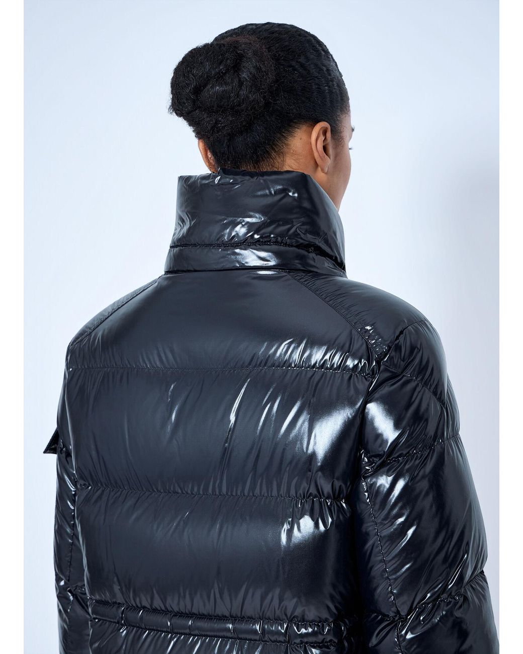 Moncler Blue Cavettaz Hooded Long Down Jacket
