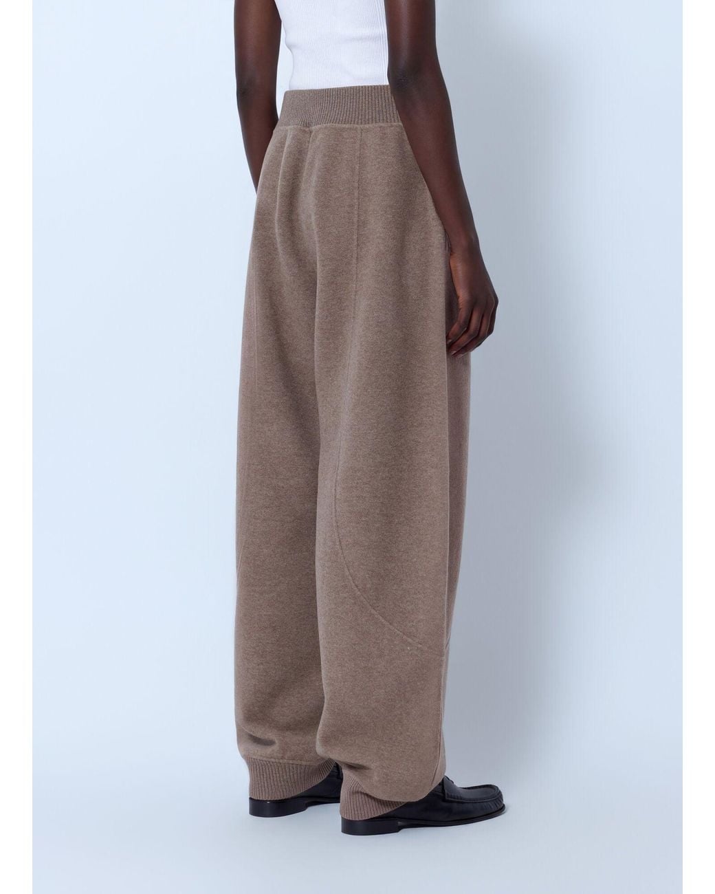Max Mara Brown Wide-Leg Knit Pants