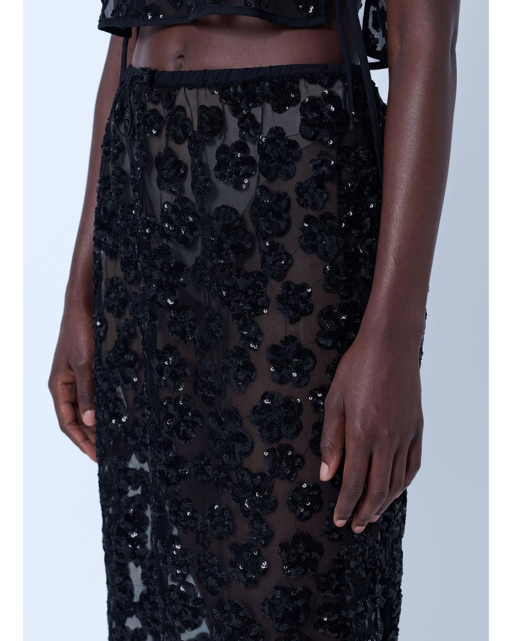 CECILIE BAHNSEN Blue Cbbria Midi Skirt