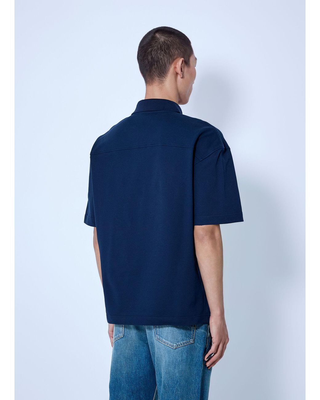 Saint Laurent Blue Cassandre Polo for men