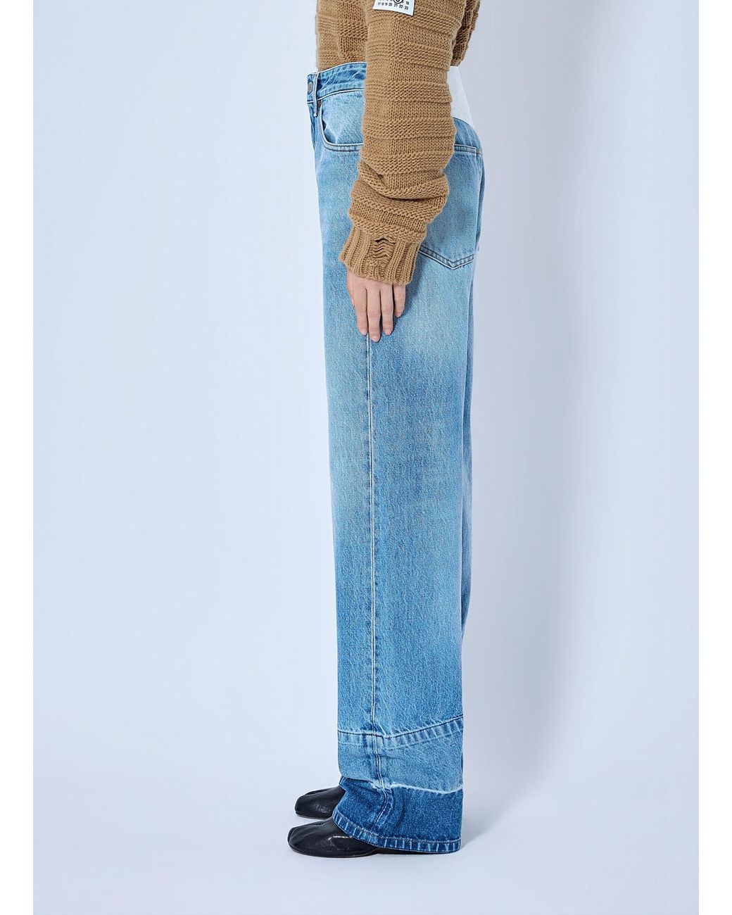 MM6 by Maison Margiela Blue Wide-Leg Denim Jeans