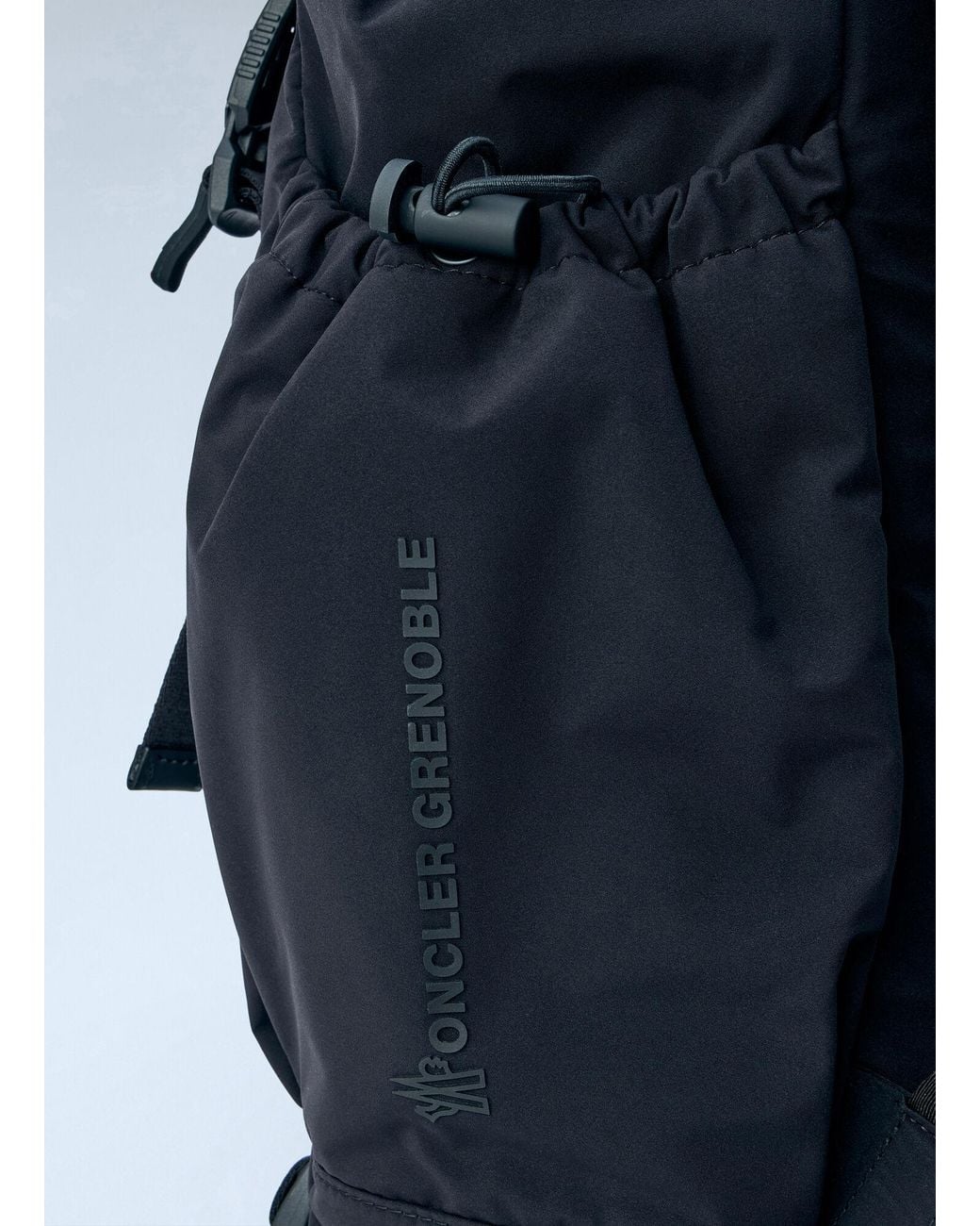 Moncler Blue Leather-trim Backpack for men