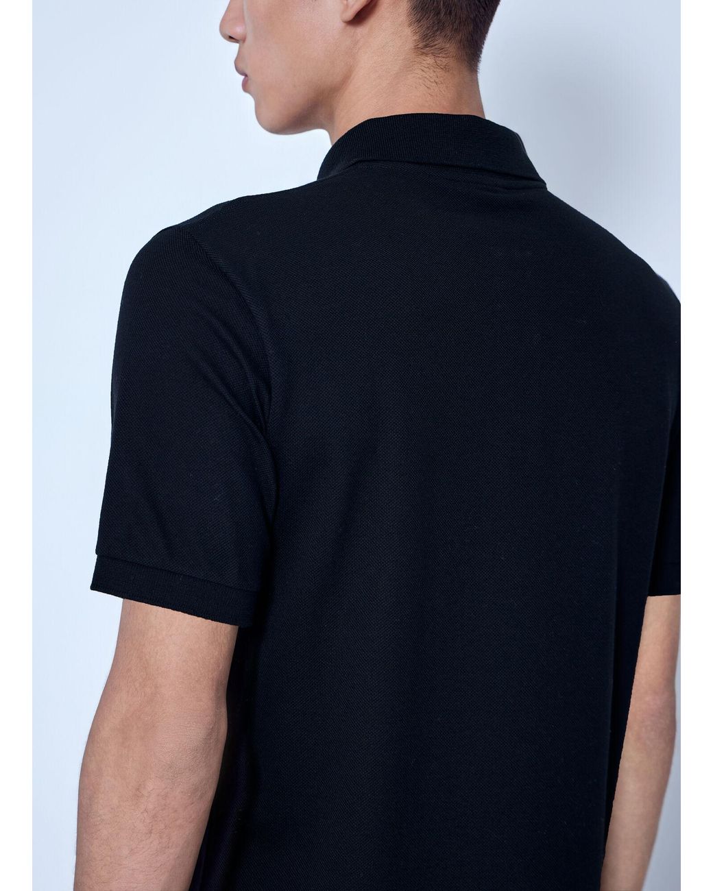 Saint Laurent Blue Embroidered Logo Polo Shirt for men