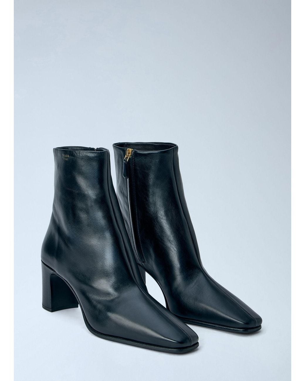 Prada Blue Leather Booties