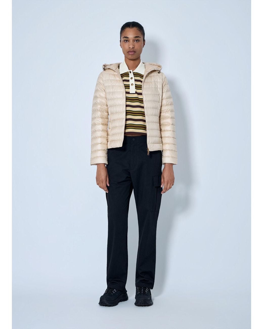 Moncler Natural Igelhood Short Down Jacket