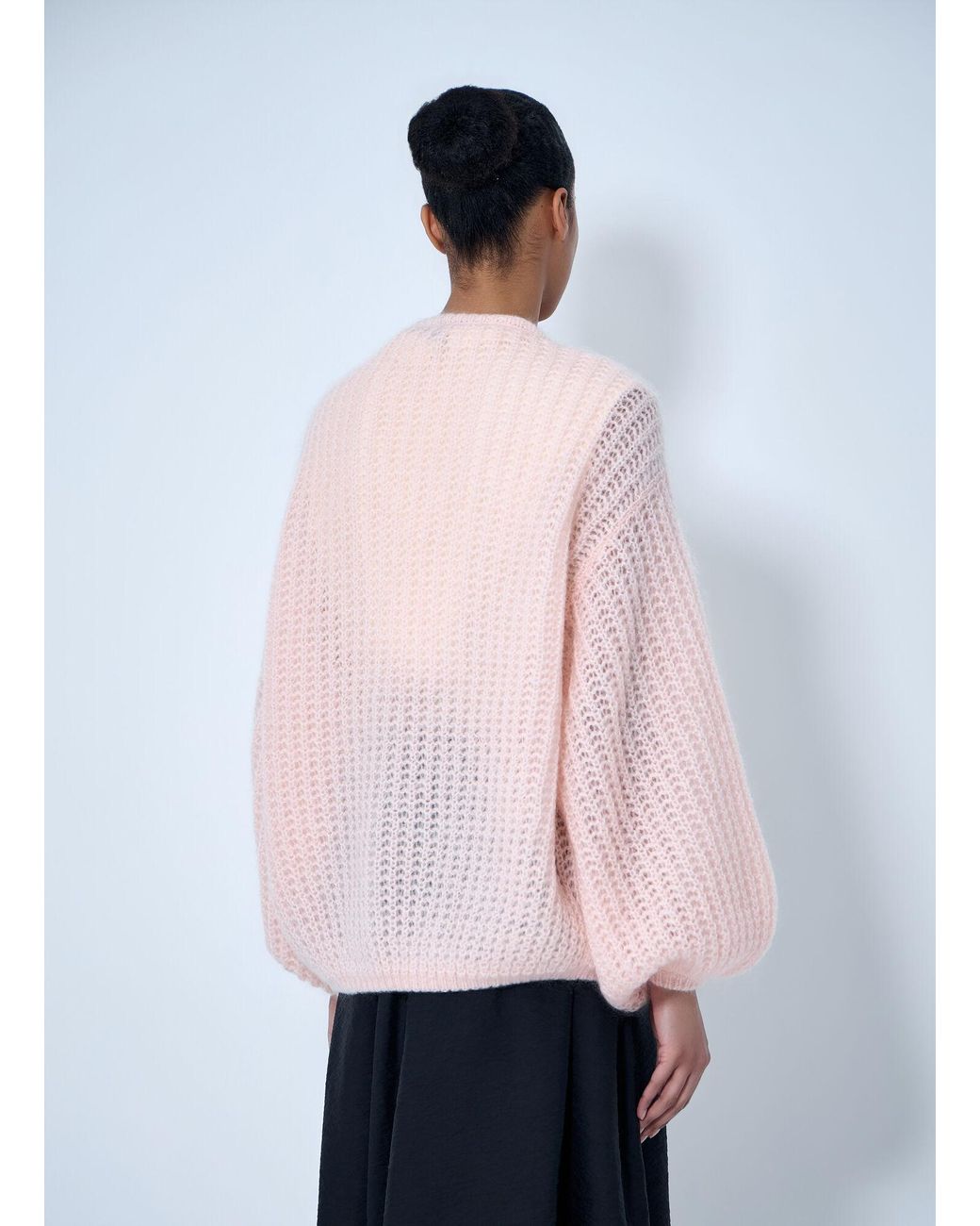 Totême Pink Open Knit Cardigan