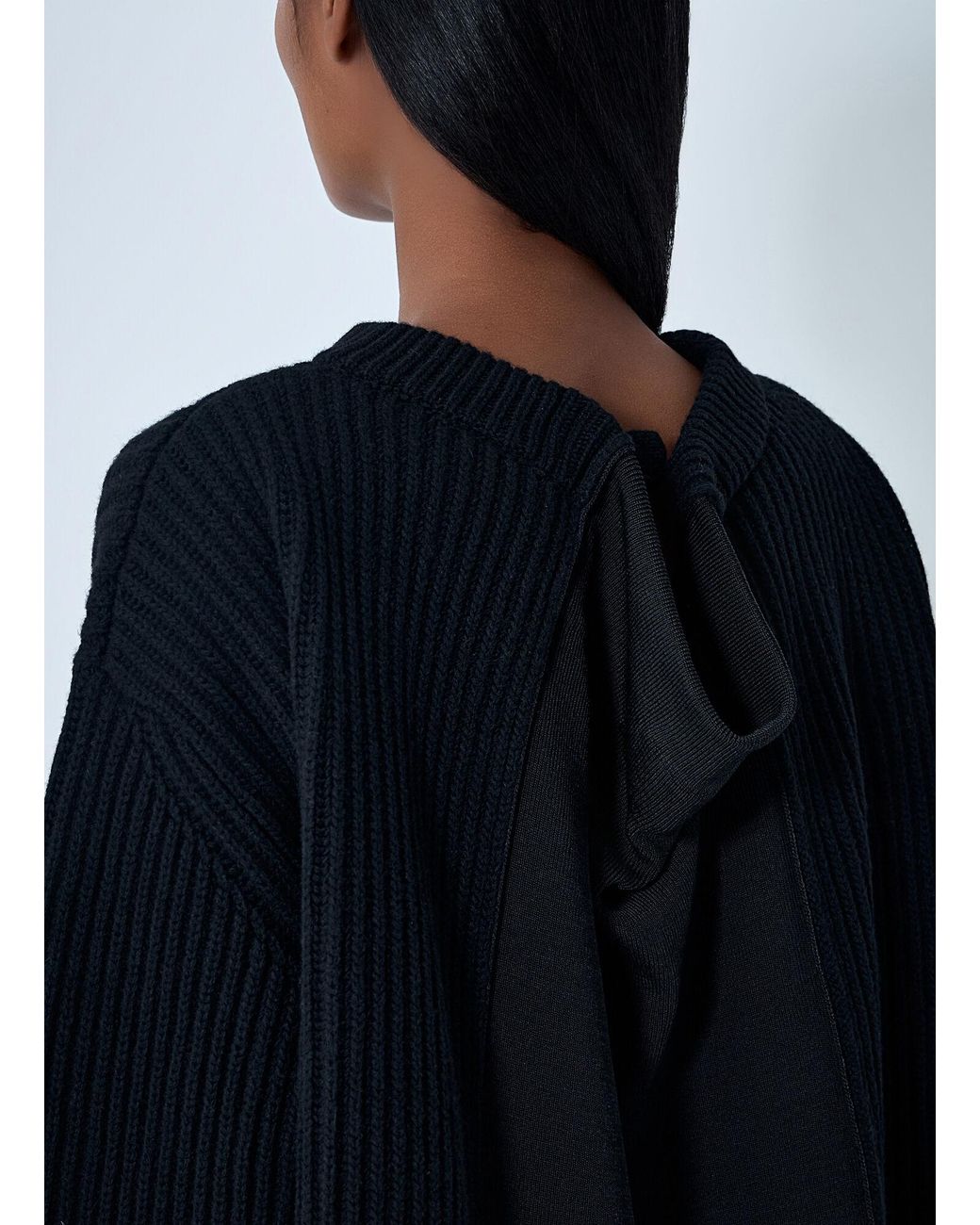 MM6 by Maison Margiela Blue Contrast Panel Sweater