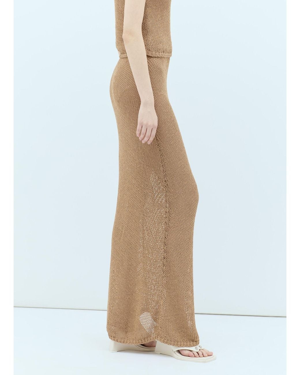 AYA MUSE Natural Atele Midi Skirt