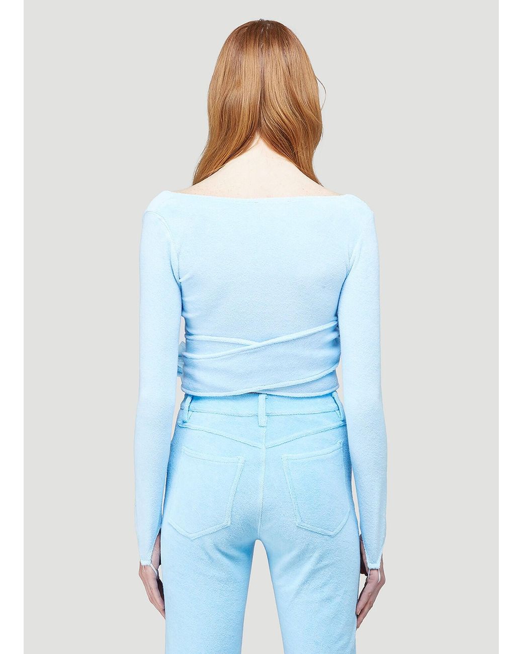 Maisie Wilen Blue Dramady Knitted Top