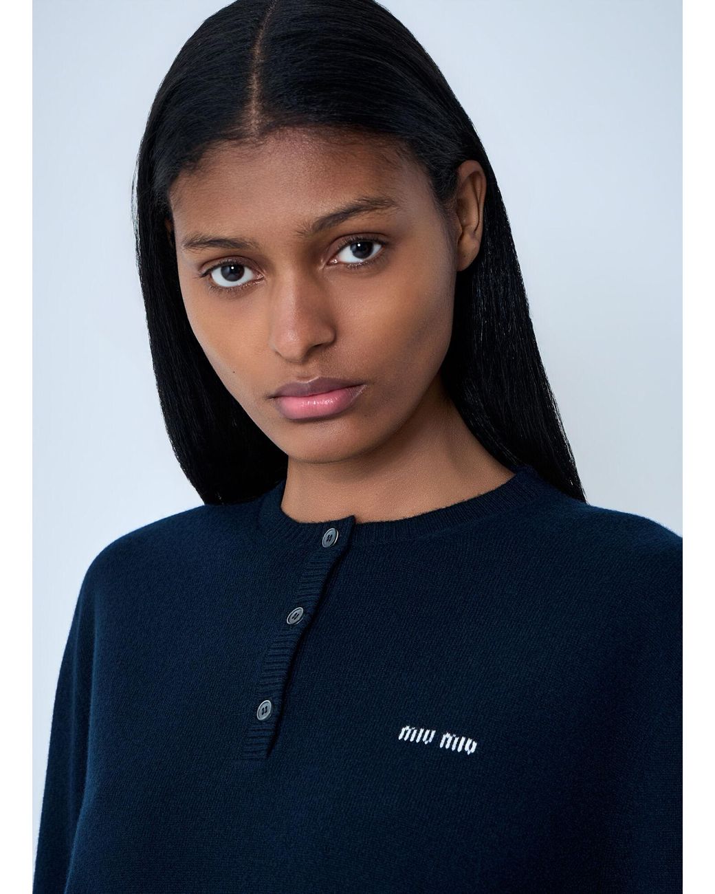 Miu Miu Blue Cashmere Sweater