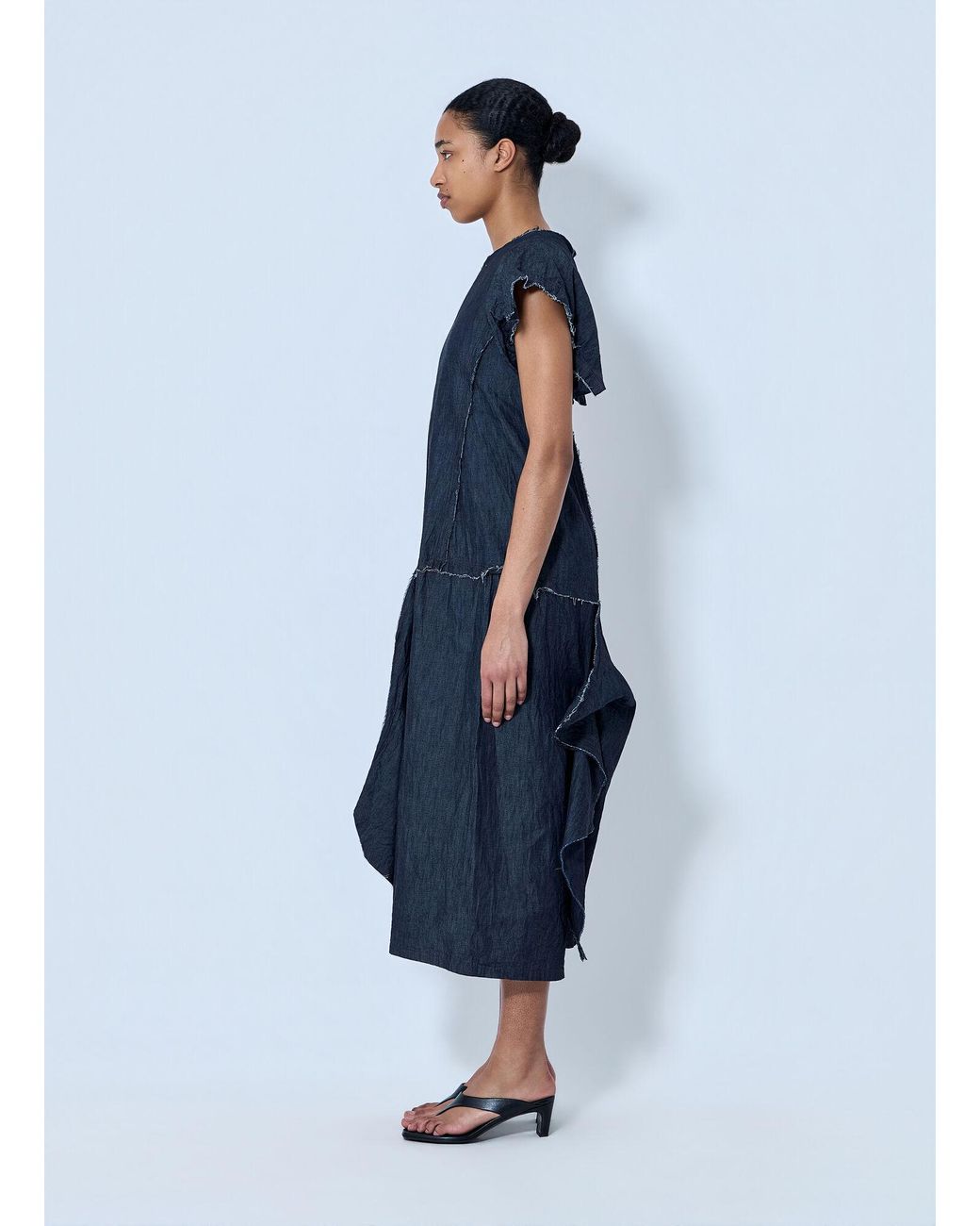 Limi Feu Blue Designed Panel Dress B