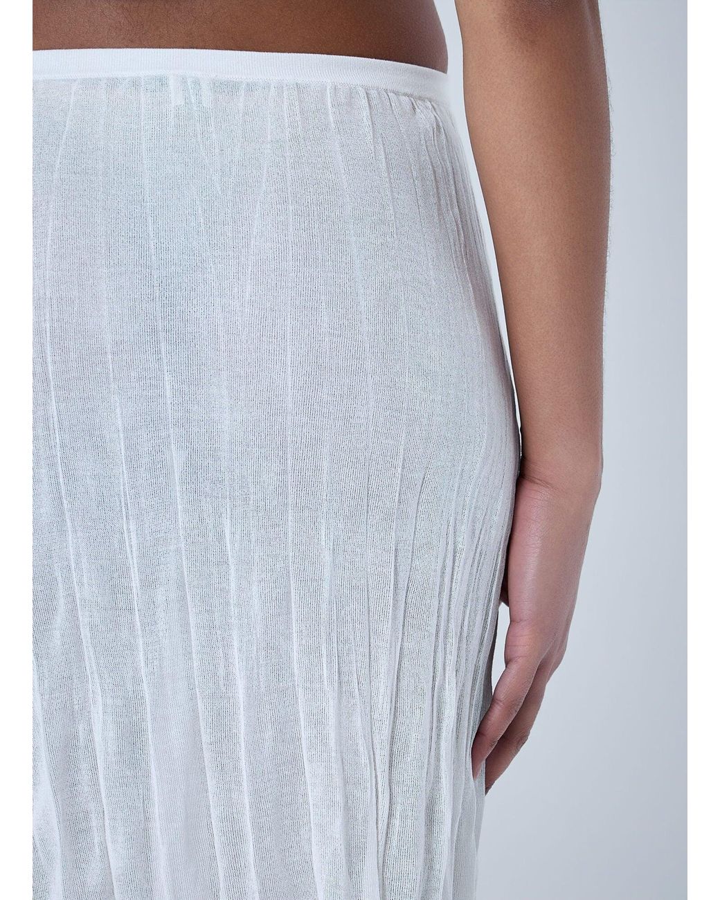 Totême  Blue Textured Knit Maxi Skirt