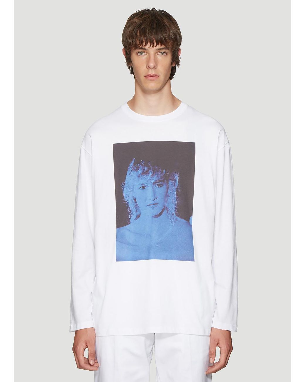 Raf Simons logo-patch long-sleeve shirt - Orange