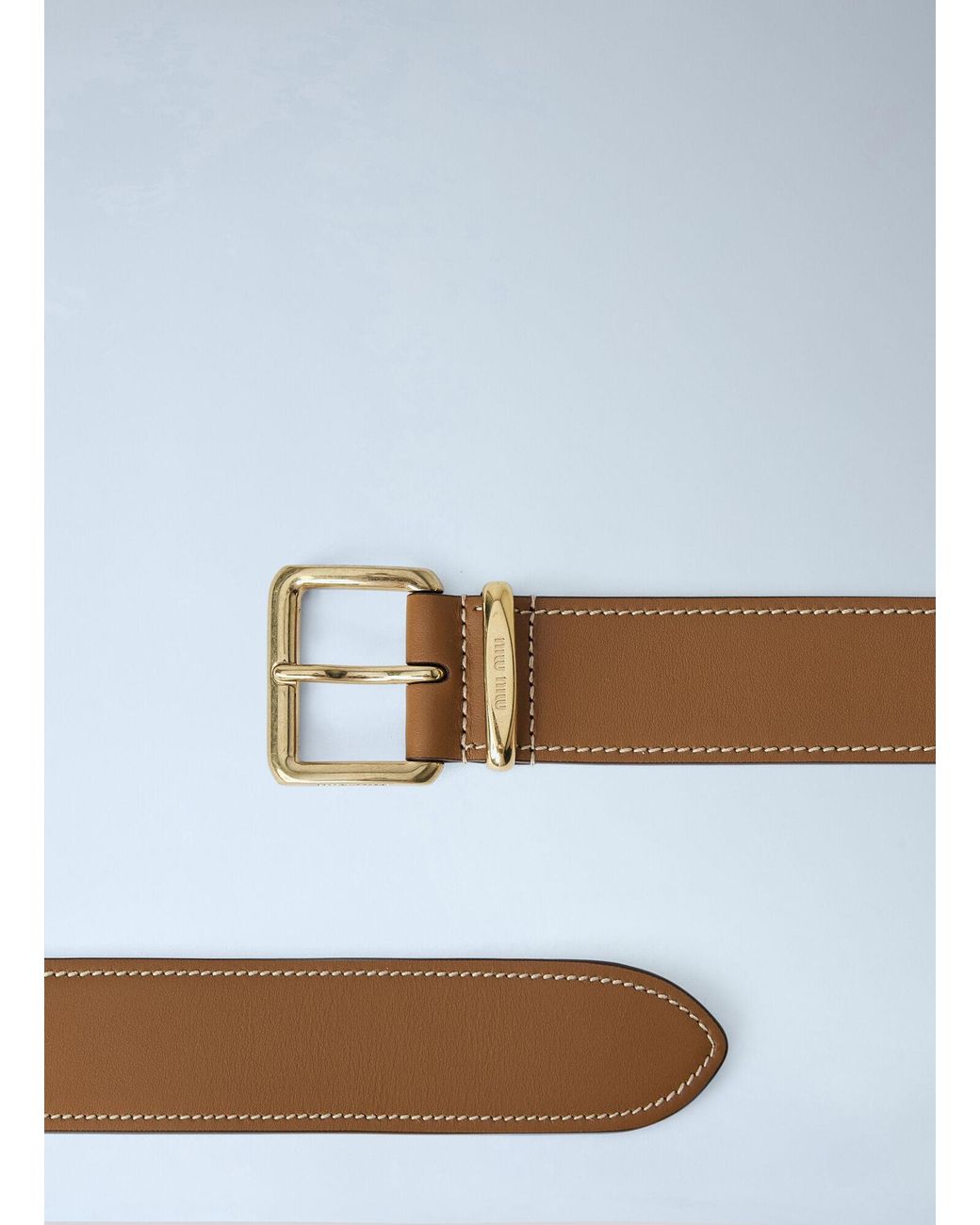 Miu Miu Blue Leather Belt