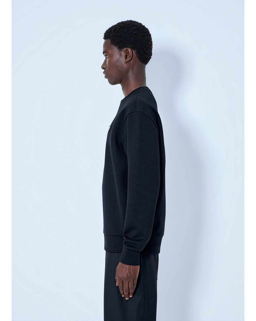 Prada Blue Technical Cotton Sweatshirt for men