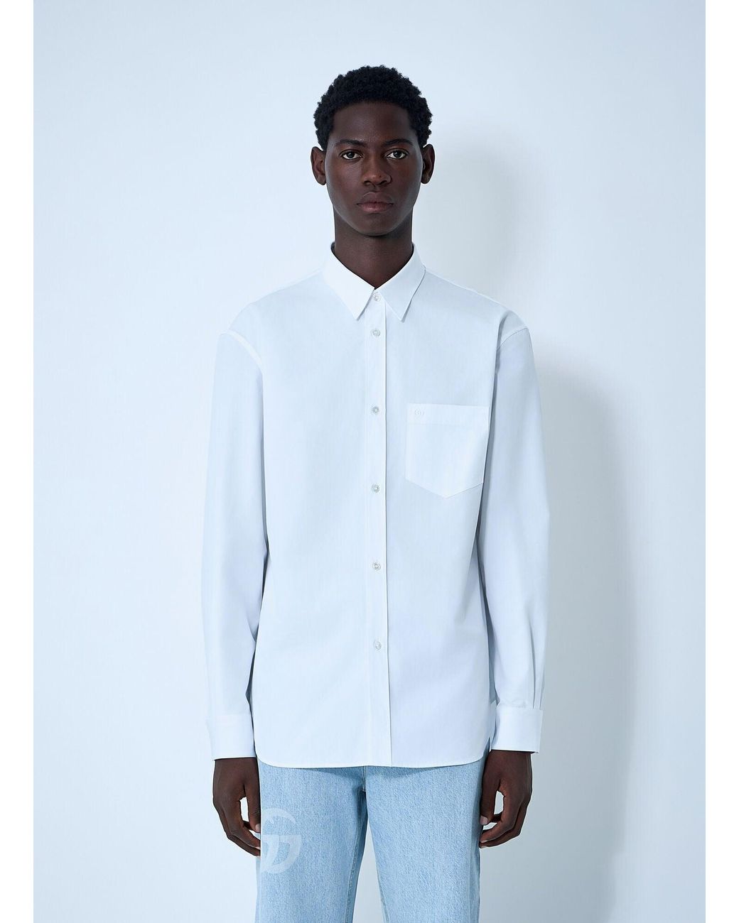 Gucci Blue Button-Down Shirt for men