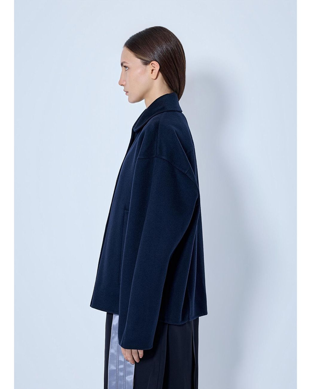 Marni Blue Buttoned Wool Jacket