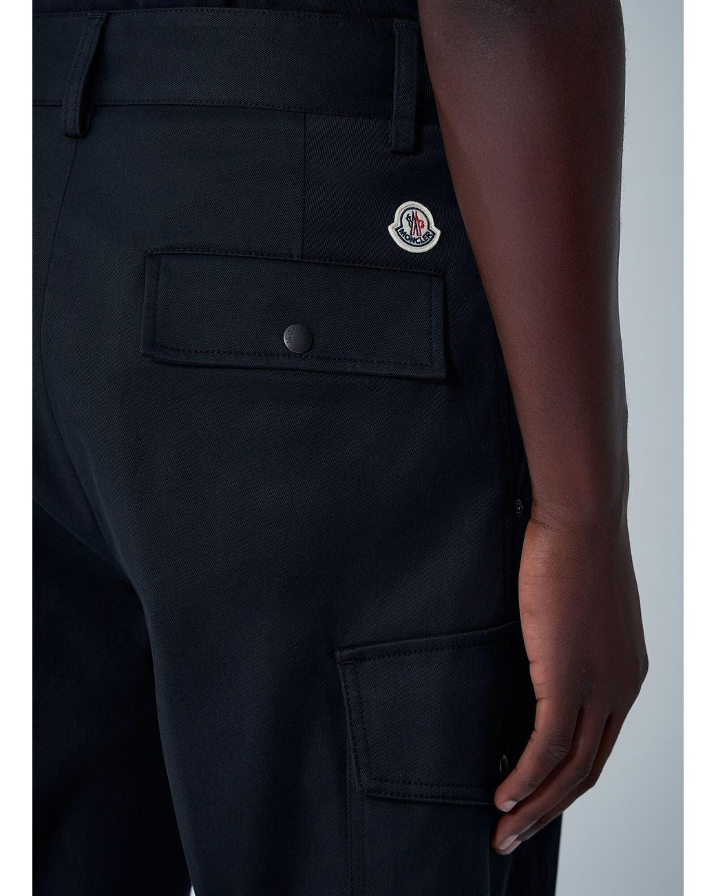 Moncler Blue Stretch-Finish Pants for men