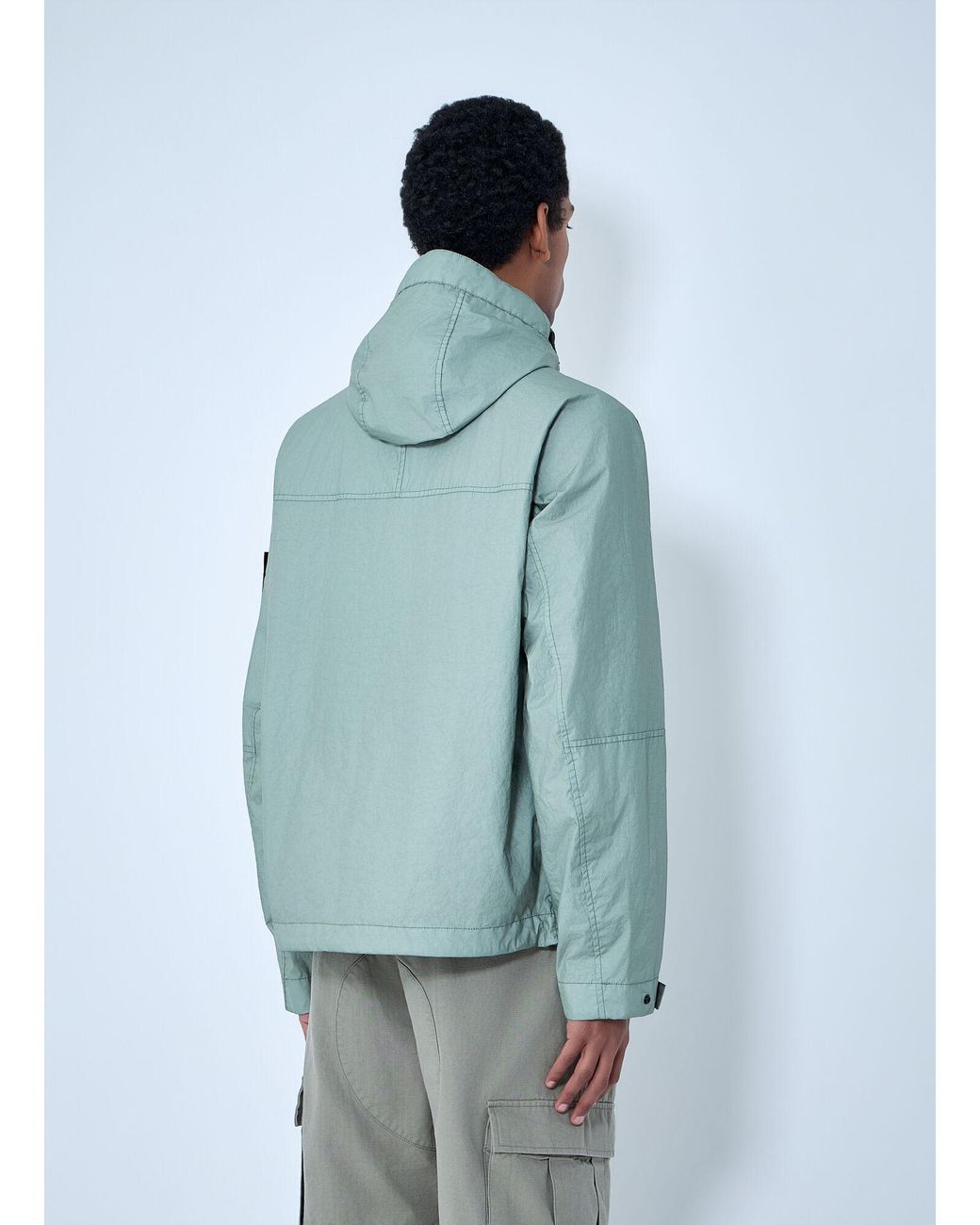 Stone Island Blue Short Parka Jacket for men