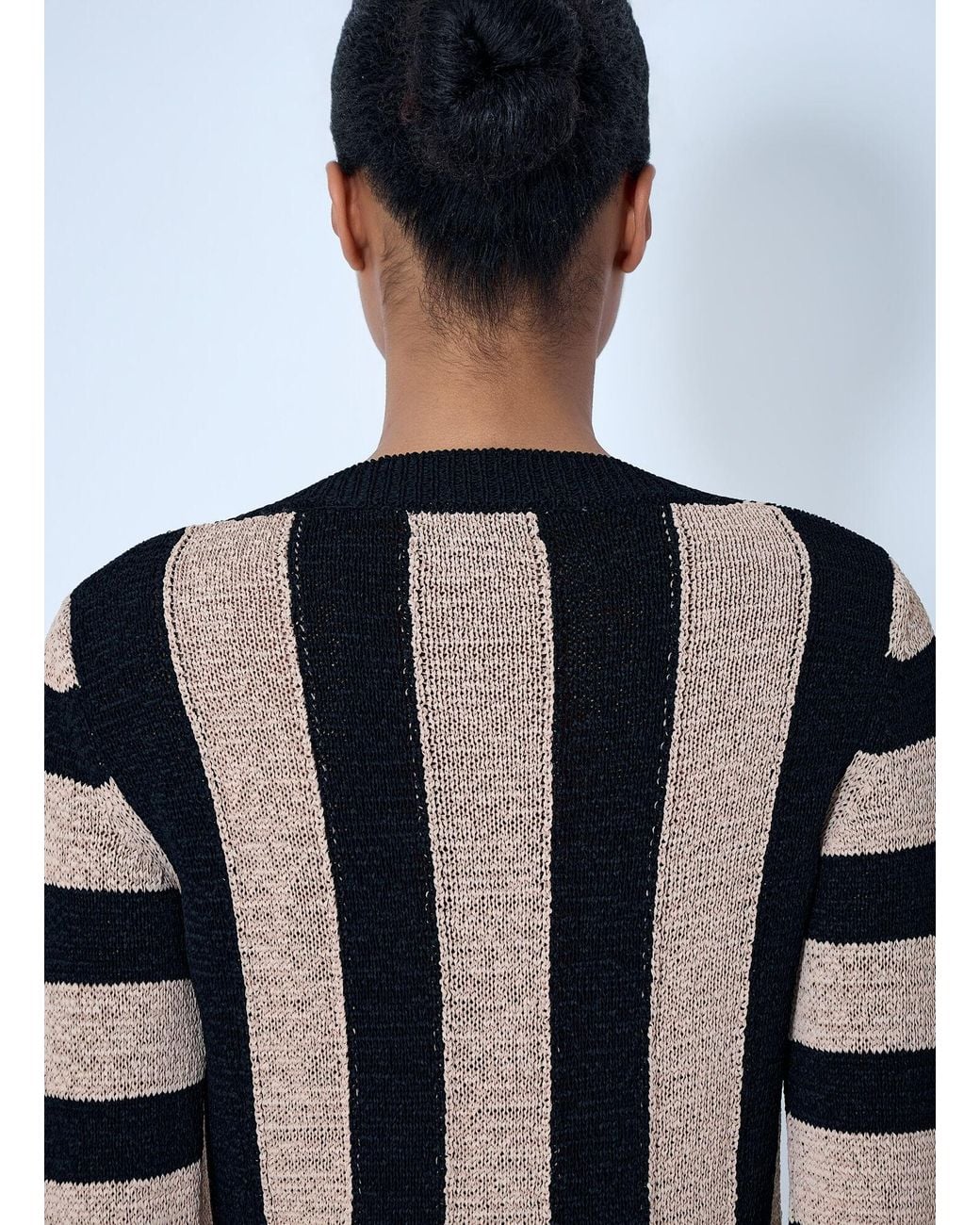 Dries Van Noten Blue Striped Knit Sweater