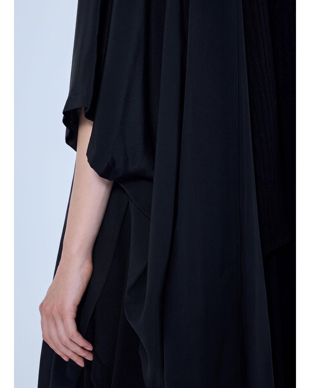 Yohji Yamamoto Blue Knit Combi Kimono Coat