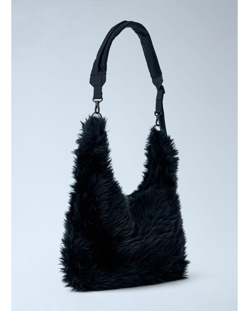 Yohji Yamamoto Black 3 Way Shoulder Strap Fur Bag