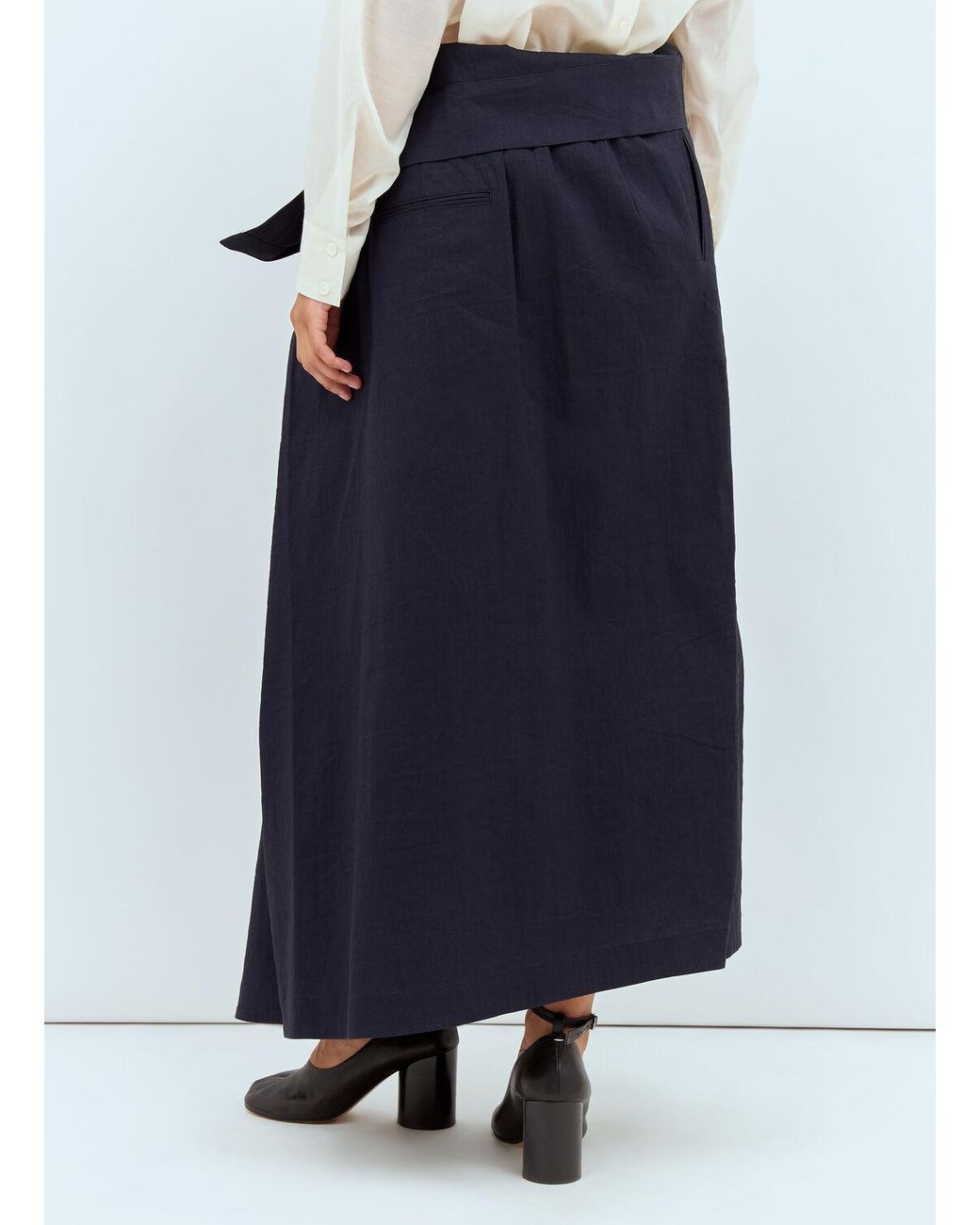 Issey Miyake Enclothe Skirt in Blue | Lyst