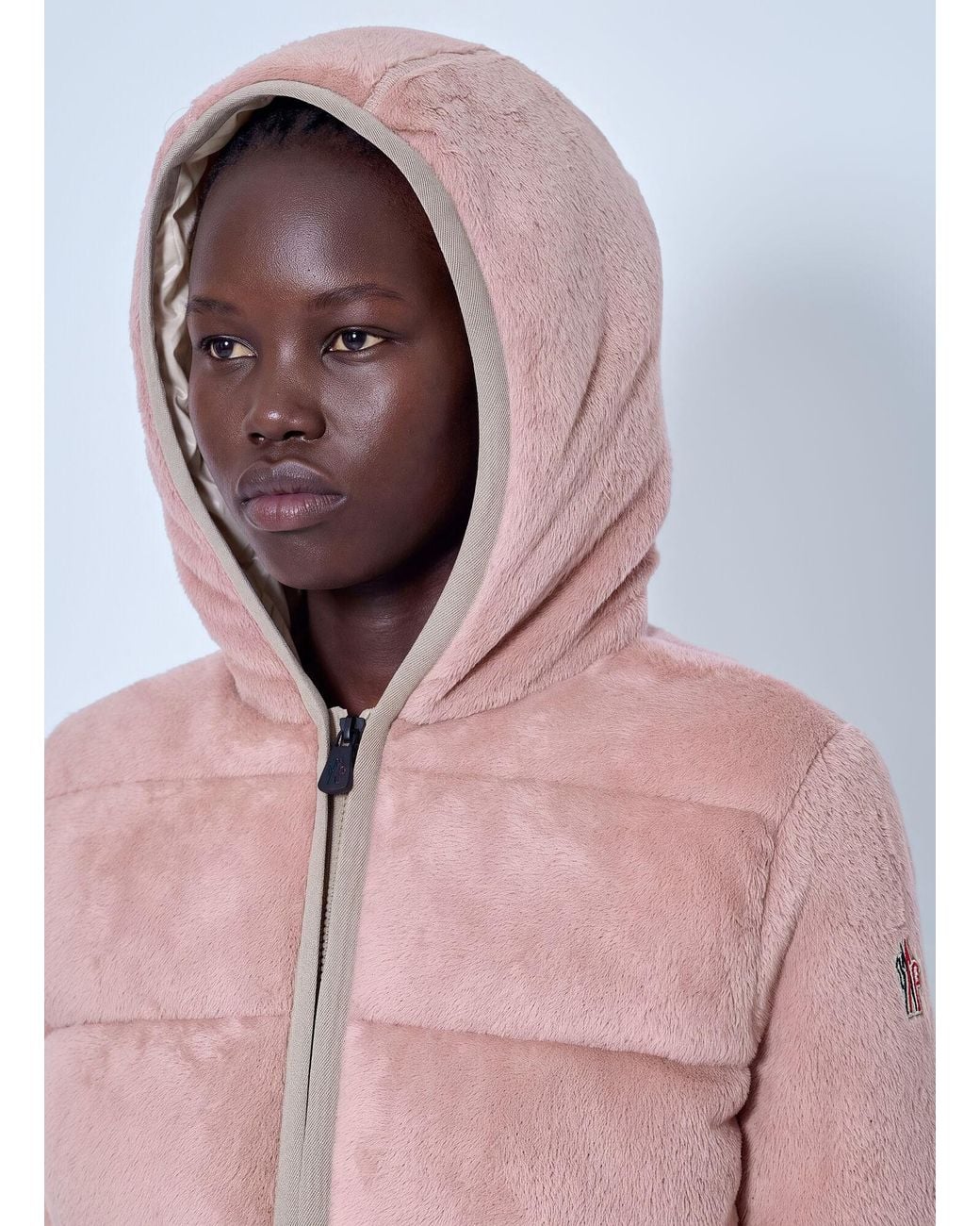 Moncler Pink Polartec® Padded Zip-up Hoodie