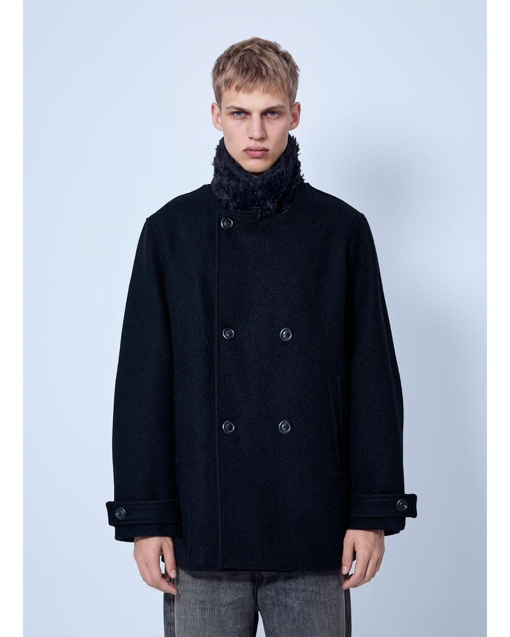 Our Legacy Blue Wage Peacoat for men