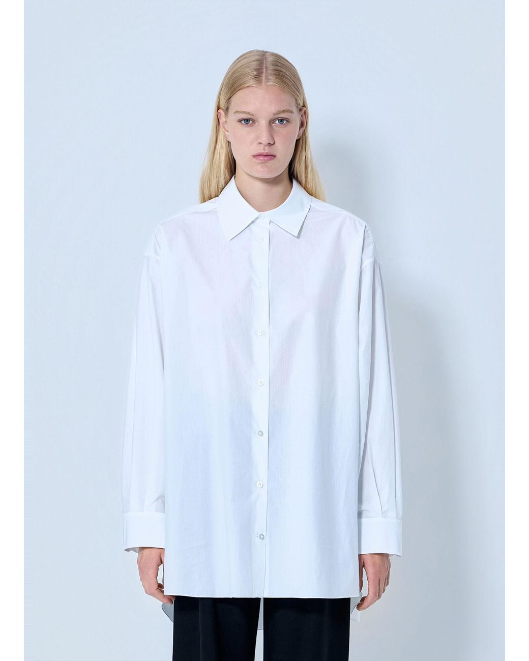The Row White Luka Cotton Shirt