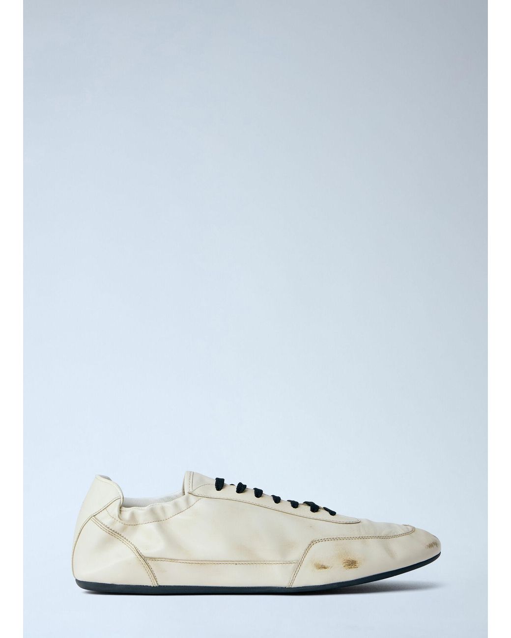Prada White Collapse Sneakers for men
