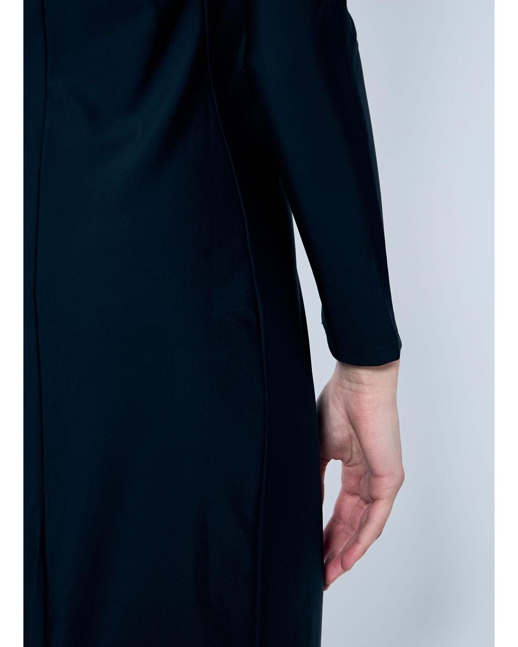 Alexander Wang Blue Ruched Wide V Neck Maxi Dress
