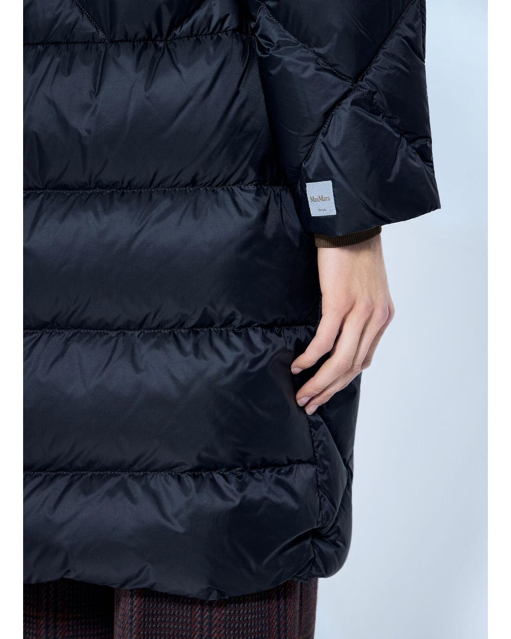 Max Mara Blue Diamond-Quilted Coat