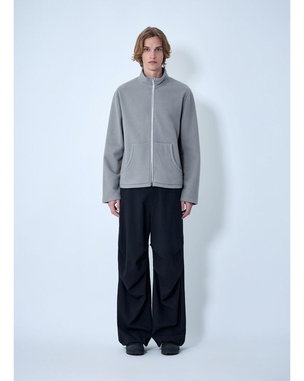 Rier Gray Full-Zip Fleece Jacket