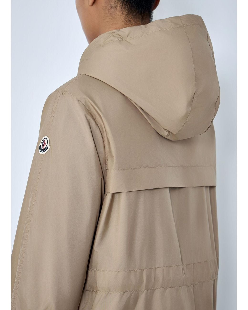 Moncler Natural Hooded Parka Coat