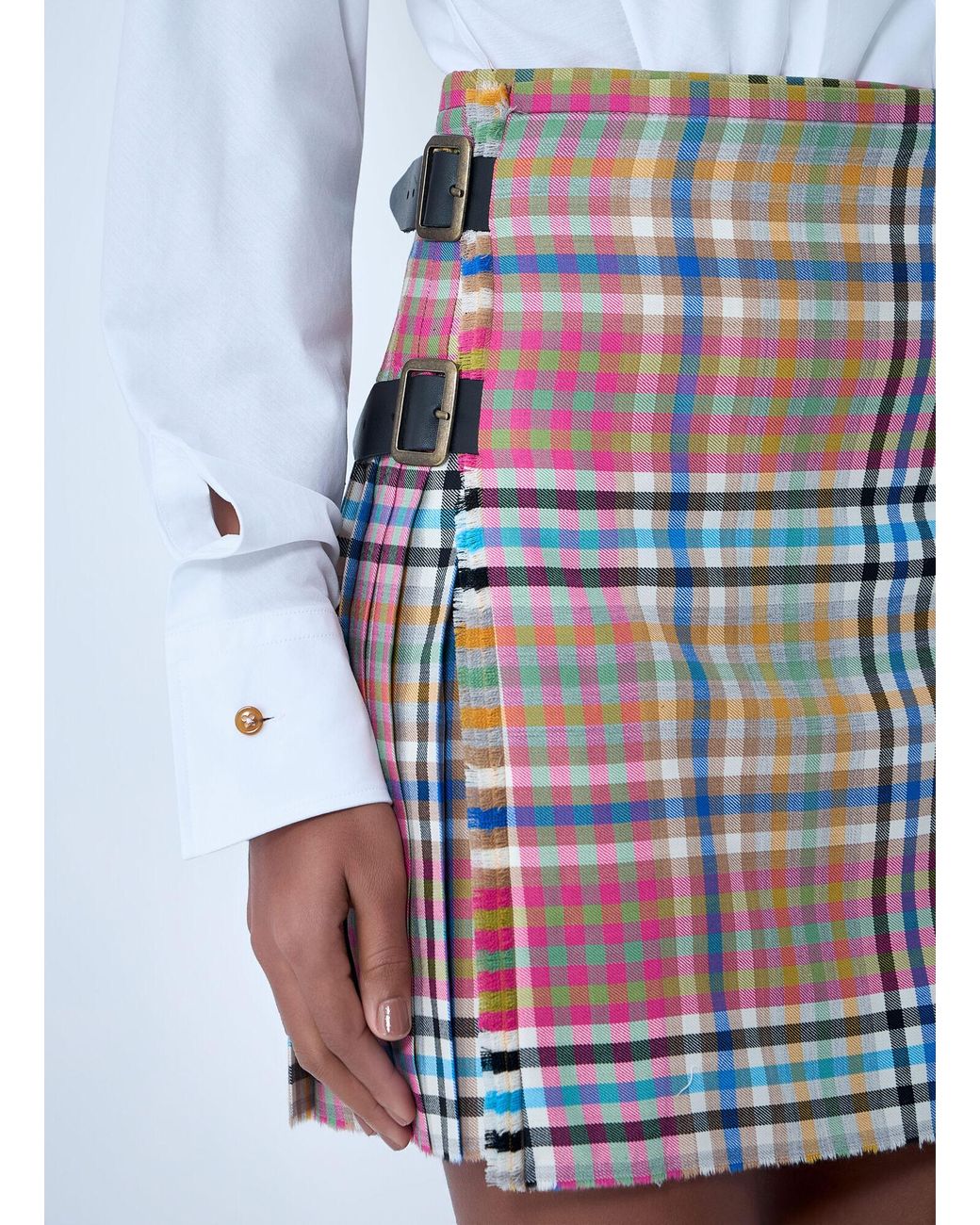 Vivienne Westwood Blue Plaid Mini Skirt