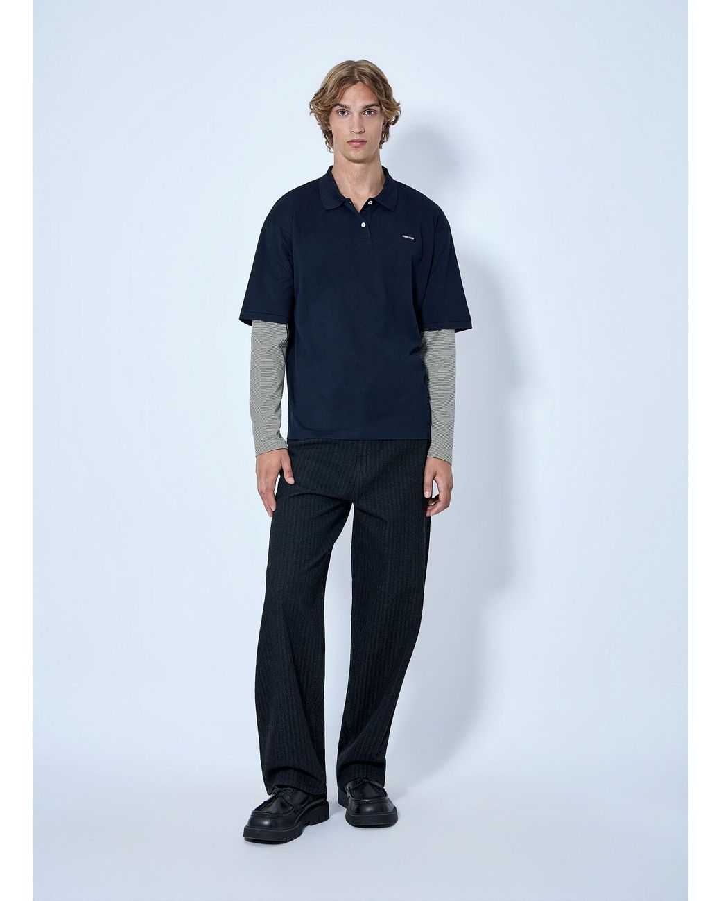 Miu Miu Blue Buttoned Polo Shirt