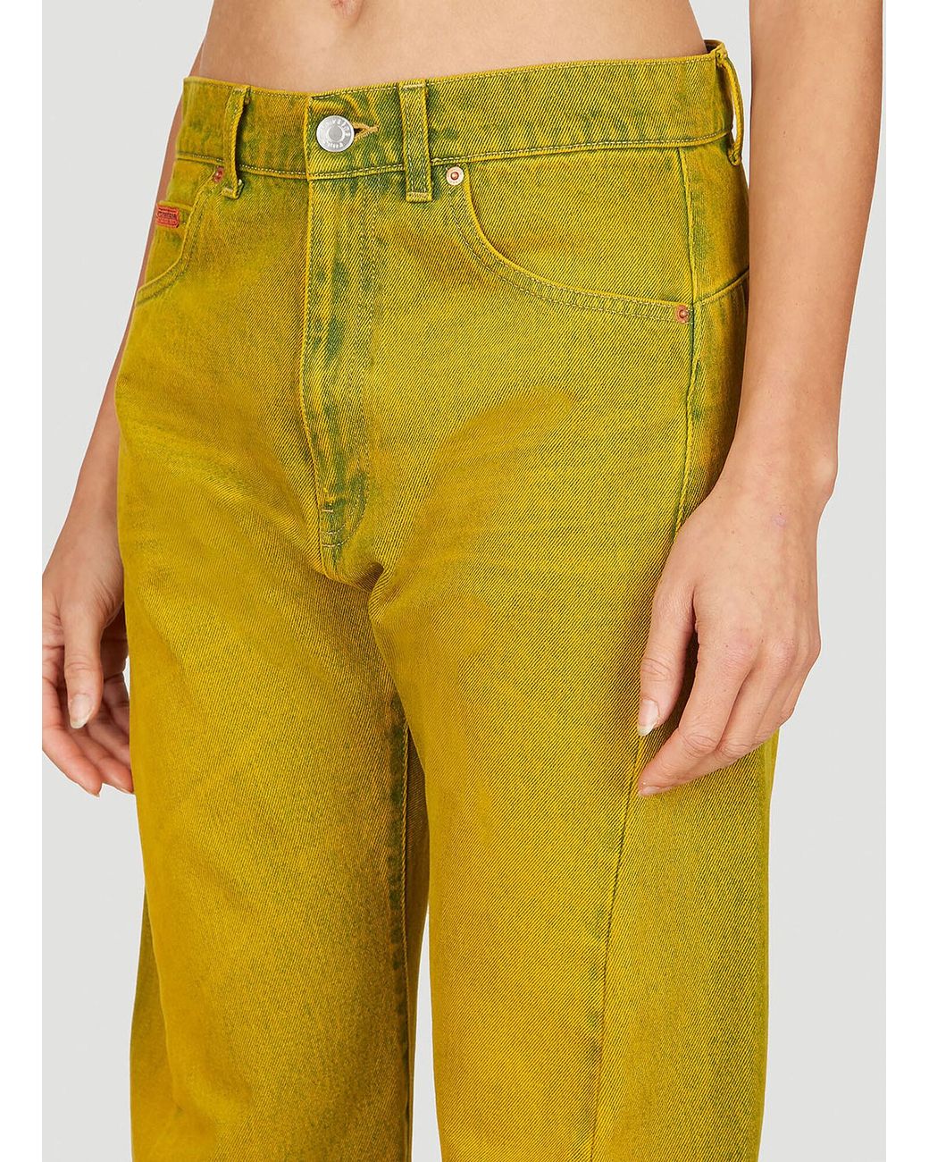 Martine Rose Yellow Twist Seam Jeans
