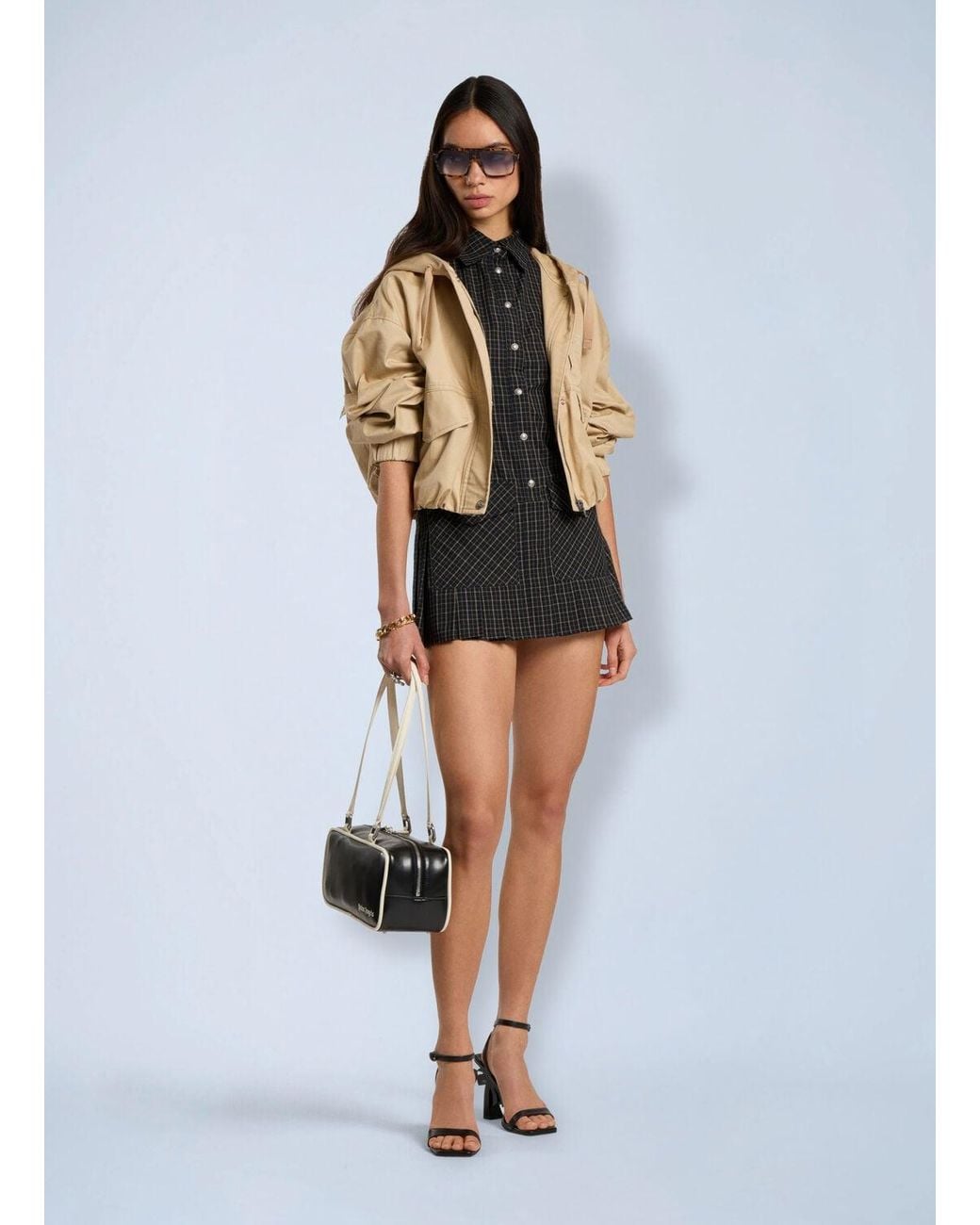 Palm Angels Palm Sway Loose Windbreaker in Natural | Lyst