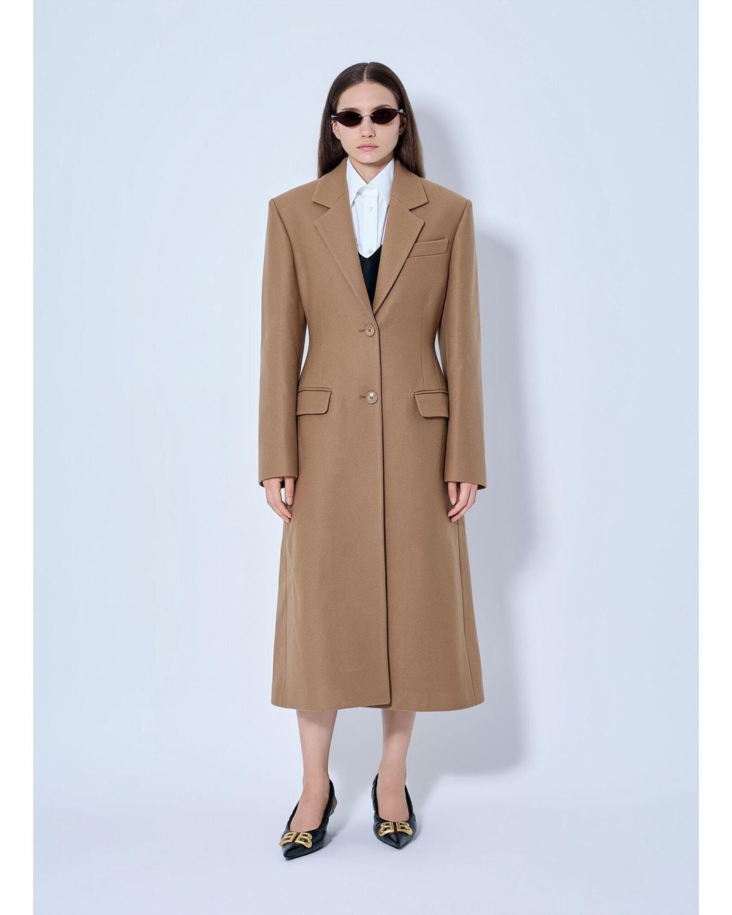 Balenciaga White Single-Breasted Coat