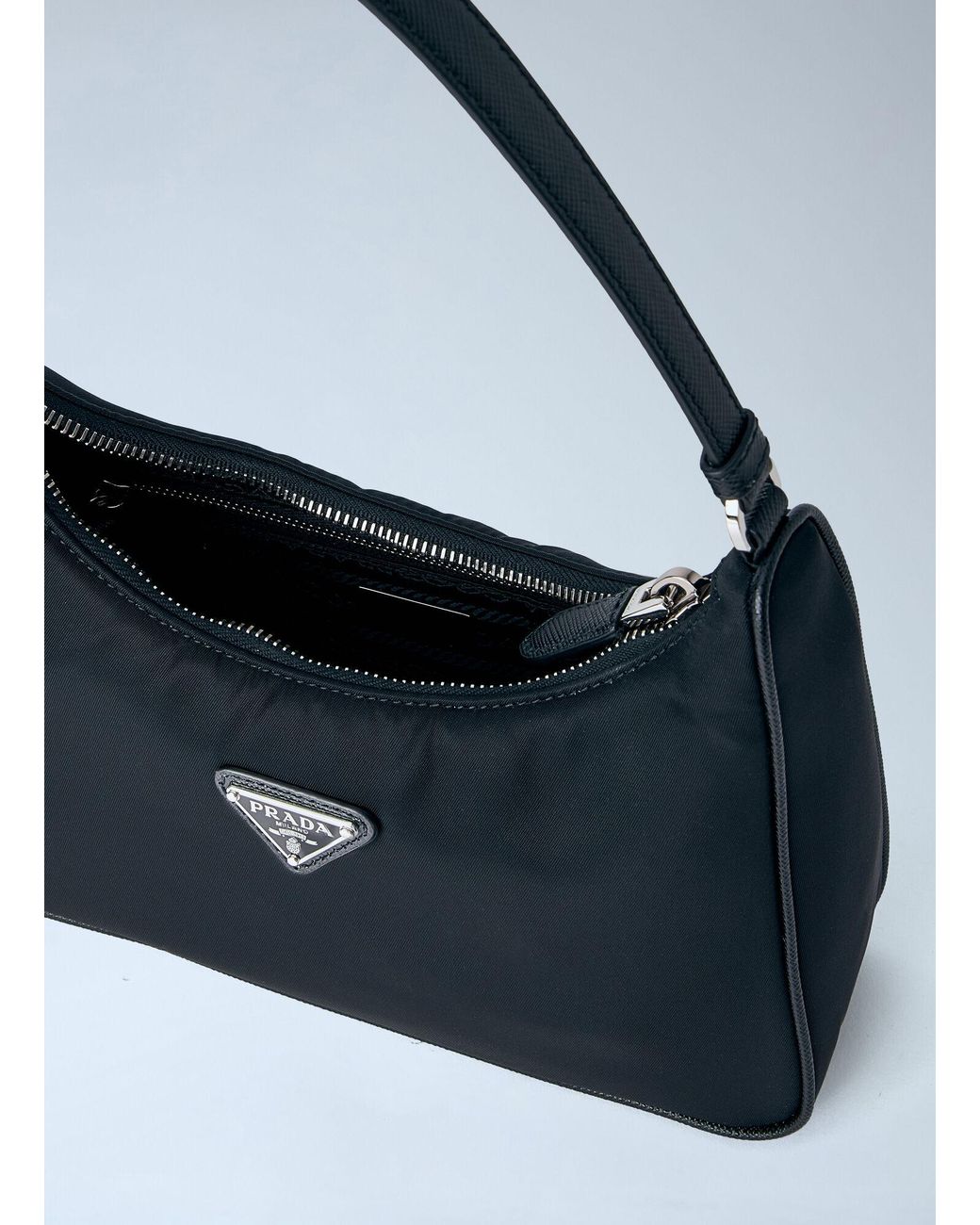 Prada Blue Re-Nylon And Saffiano Re-Edition 2005 Mini Bag